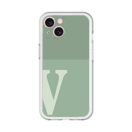 Slim Protection Premium Case［ オリジナル - initial two tone - V green ］