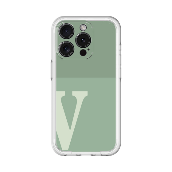 Slim Protection Premium Case［ オリジナル - initial two tone - V green ］
