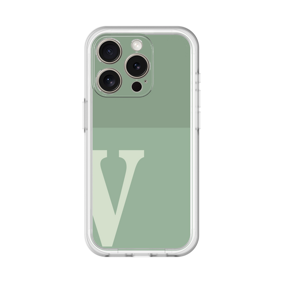 Slim Protection Premium Case［ オリジナル - initial two tone - V green ］