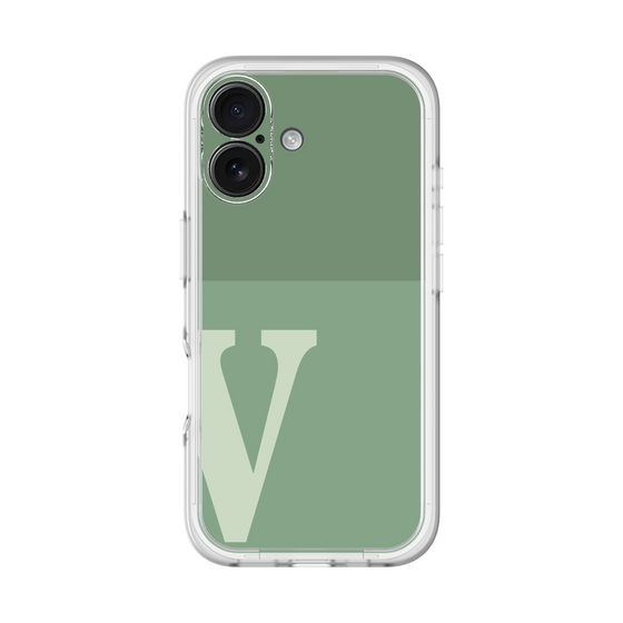 Slim Protection Premium Case［ オリジナル - initial two tone - V green ］
