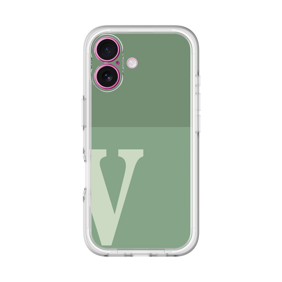 Slim Protection Premium Case［ オリジナル - initial two tone - V green ］