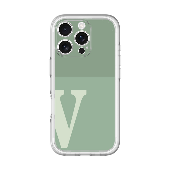 Slim Protection Premium Case［ オリジナル - initial two tone - V green ］