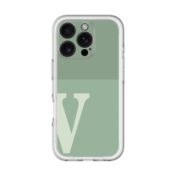 Slim Protection Premium Case［ オリジナル - initial two tone - V green ］
