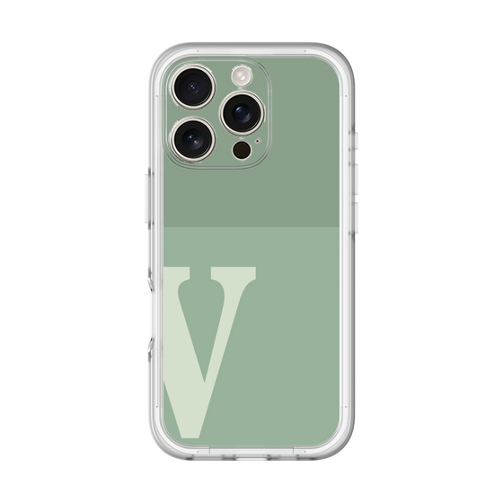 Slim Protection Premium Case［ オリジナル - initial two tone - V green ］