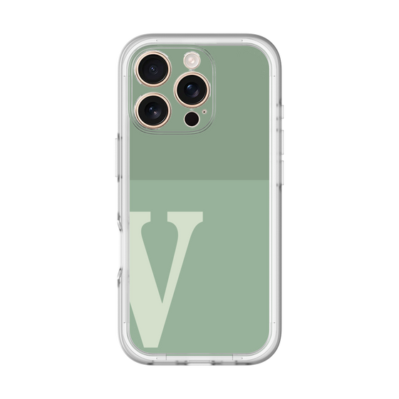 Slim Protection Premium Case［ オリジナル - initial two tone - V green ］