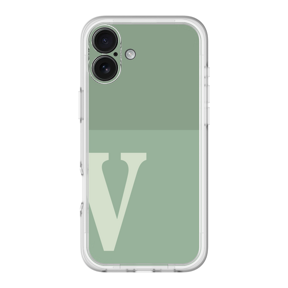 Slim Protection Premium Case［ オリジナル - initial two tone - V green ］