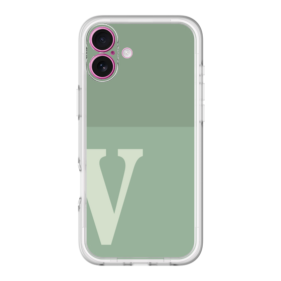 Slim Protection Premium Case［ オリジナル - initial two tone - V green ］