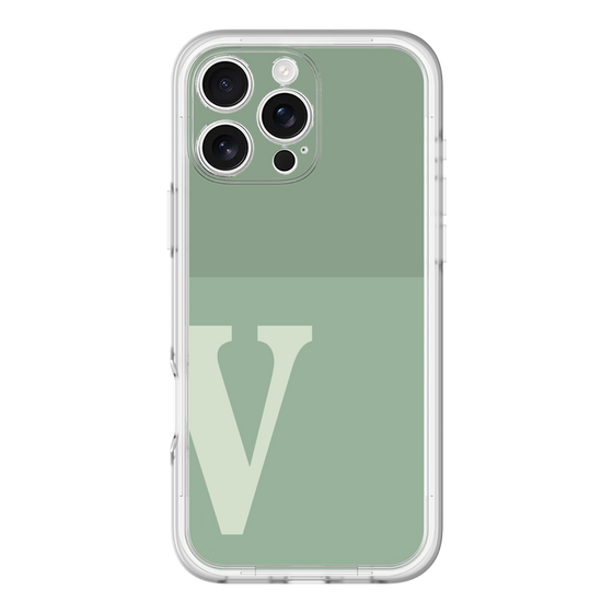 Slim Protection Premium Case［ オリジナル - initial two tone - V green ］