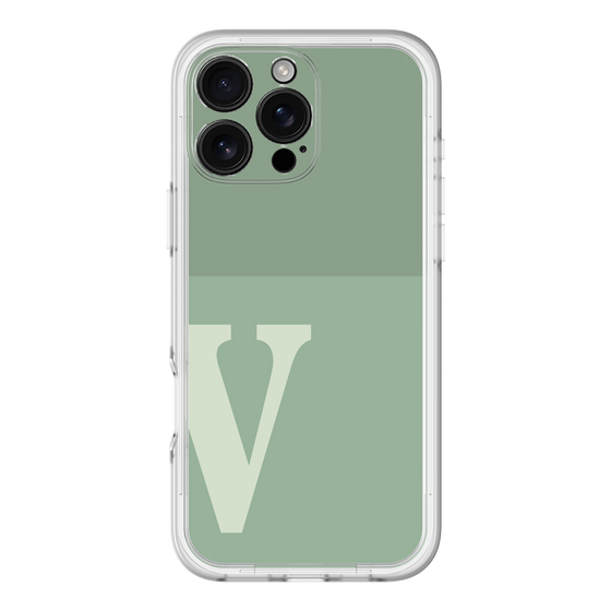 Slim Protection Premium Case［ オリジナル - initial two tone - V green ］
