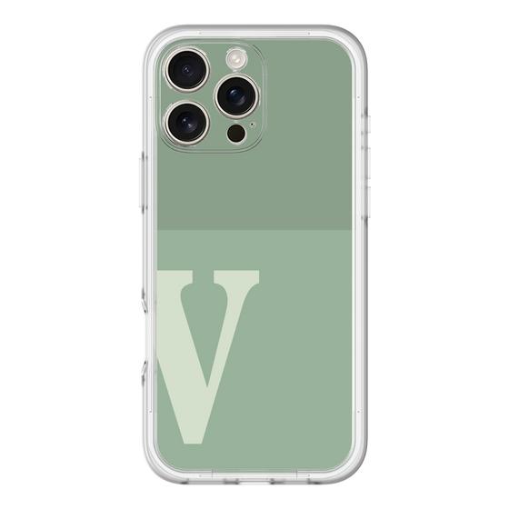 Slim Protection Premium Case［ オリジナル - initial two tone - V green ］