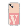 Slim Protection Premium Case［ オリジナル - initial two tone - W pink ］