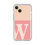 Slim Protection Premium Case［ オリジナル - initial two tone - W pink ］