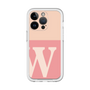 Slim Protection Premium Case［ オリジナル - initial two tone - W pink ］