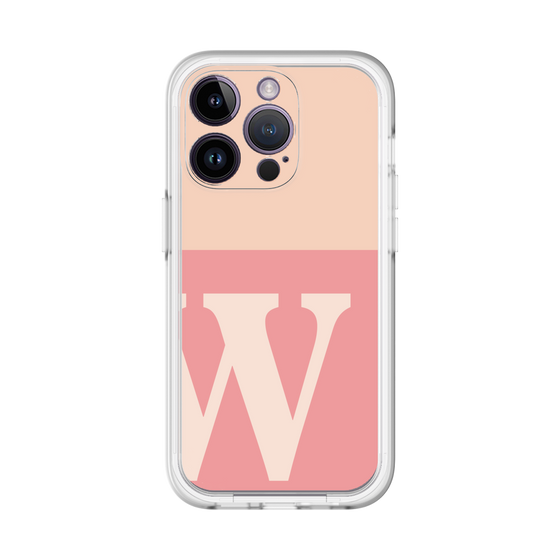 Slim Protection Premium Case［ オリジナル - initial two tone - W pink ］