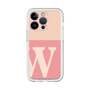 Slim Protection Premium Case［ オリジナル - initial two tone - W pink ］