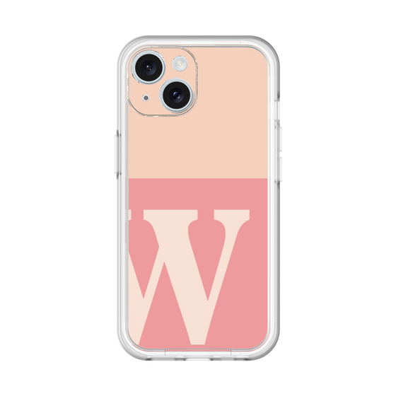 Slim Protection Premium Case［ オリジナル - initial two tone - W pink ］