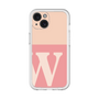 Slim Protection Premium Case［ オリジナル - initial two tone - W pink ］