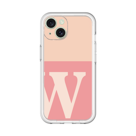 Slim Protection Premium Case［ オリジナル - initial two tone - W pink ］