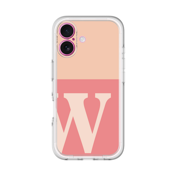 Slim Protection Premium Case［ オリジナル - initial two tone - W pink ］