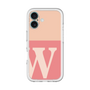 Slim Protection Premium Case［ オリジナル - initial two tone - W pink ］