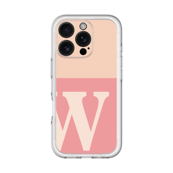 Slim Protection Premium Case［ オリジナル - initial two tone - W pink ］