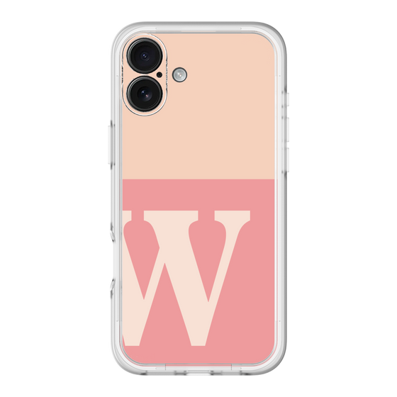 Slim Protection Premium Case［ オリジナル - initial two tone - W pink ］