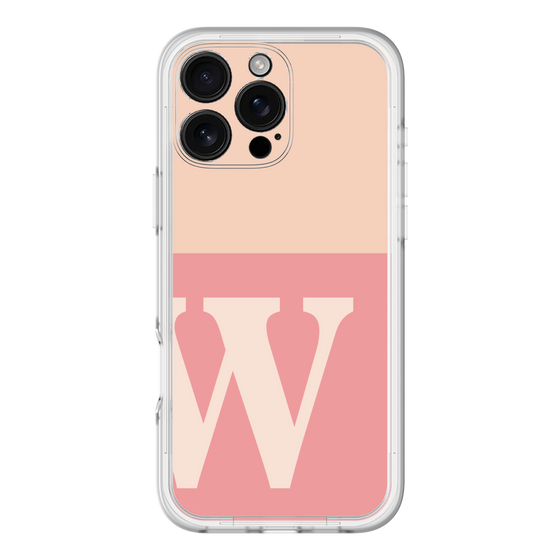 Slim Protection Premium Case［ オリジナル - initial two tone - W pink ］