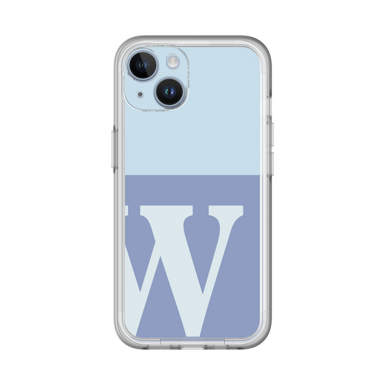 Slim Protection Premium Case［ オリジナル - initial two tone - W blue ］