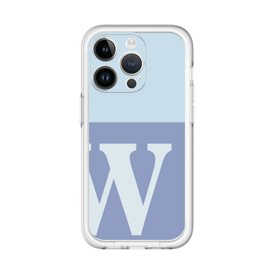 Slim Protection Premium Case［ オリジナル - initial two tone - W blue ］