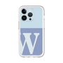 Slim Protection Premium Case［ オリジナル - initial two tone - W blue ］
