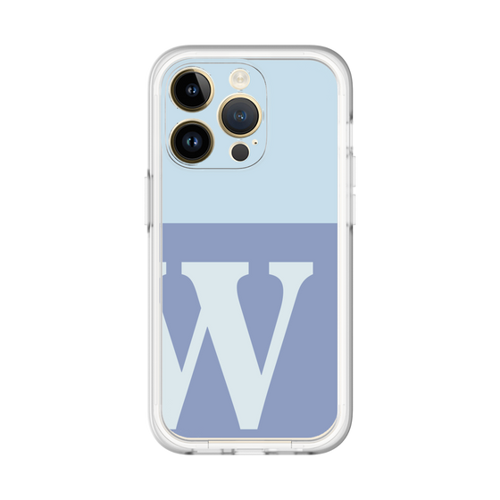 Slim Protection Premium Case［ オリジナル - initial two tone - W blue ］