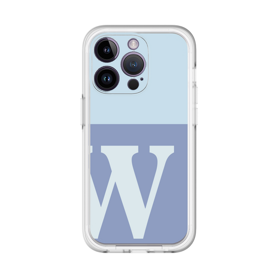 Slim Protection Premium Case［ オリジナル - initial two tone - W blue ］
