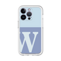 Slim Protection Premium Case［ オリジナル - initial two tone - W blue ］
