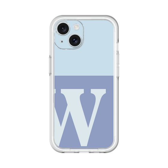 Slim Protection Premium Case［ オリジナル - initial two tone - W blue ］
