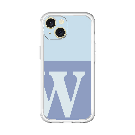 Slim Protection Premium Case［ オリジナル - initial two tone - W blue ］