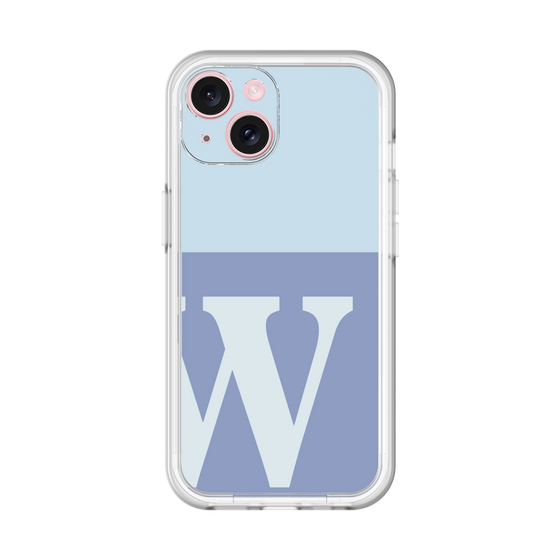 Slim Protection Premium Case［ オリジナル - initial two tone - W blue ］