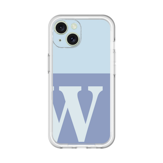 Slim Protection Premium Case［ オリジナル - initial two tone - W blue ］