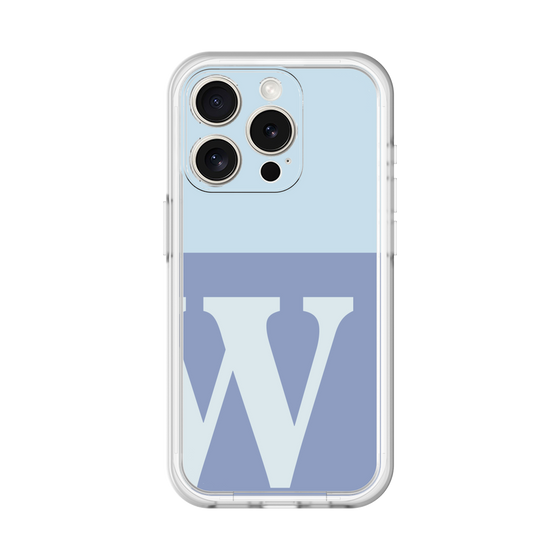 Slim Protection Premium Case［ オリジナル - initial two tone - W blue ］