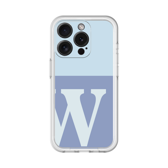 Slim Protection Premium Case［ オリジナル - initial two tone - W blue ］