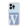 Slim Protection Premium Case［ オリジナル - initial two tone - W blue ］