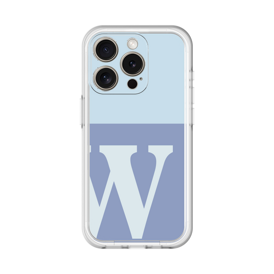 Slim Protection Premium Case［ オリジナル - initial two tone - W blue ］