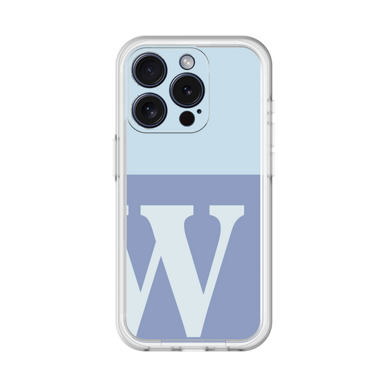 Slim Protection Premium Case［ オリジナル - initial two tone - W blue ］