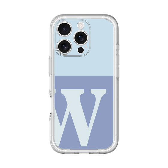 Slim Protection Premium Case［ オリジナル - initial two tone - W blue ］
