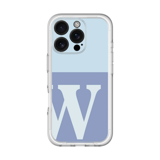 Slim Protection Premium Case［ オリジナル - initial two tone - W blue ］