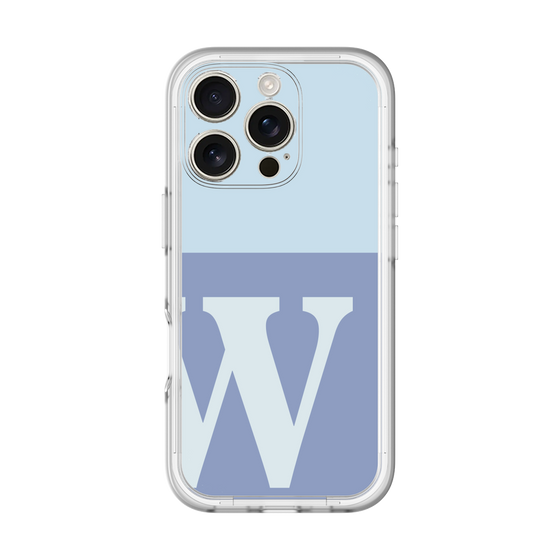 Slim Protection Premium Case［ オリジナル - initial two tone - W blue ］
