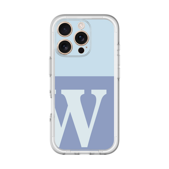 Slim Protection Premium Case［ オリジナル - initial two tone - W blue ］