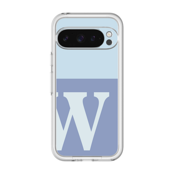 Slim Protection Premium Case［ オリジナル - initial two tone - W blue ］