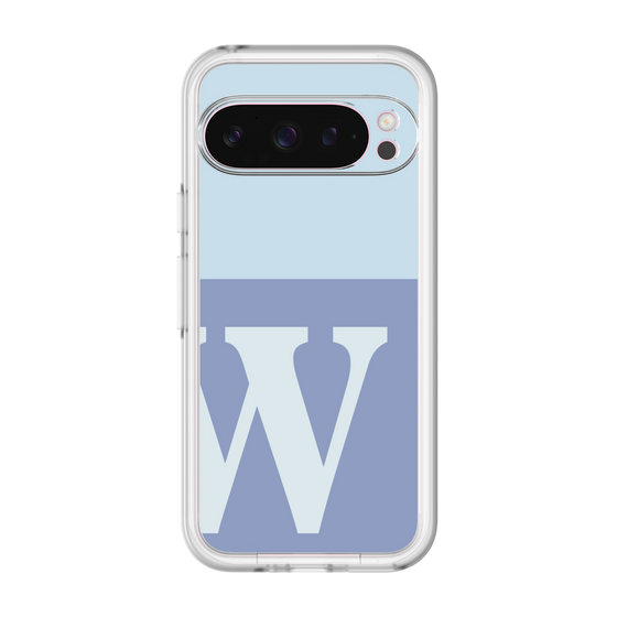 Slim Protection Premium Case［ オリジナル - initial two tone - W blue ］
