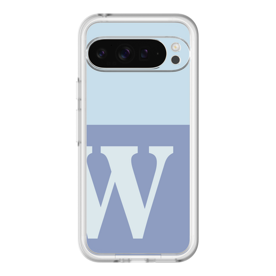 Slim Protection Premium Case［ オリジナル - initial two tone - W blue ］