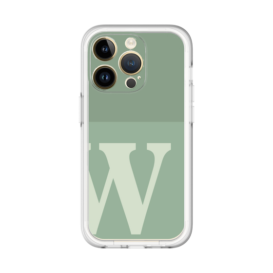Slim Protection Premium Case［ オリジナル - initial two tone - W green ］
